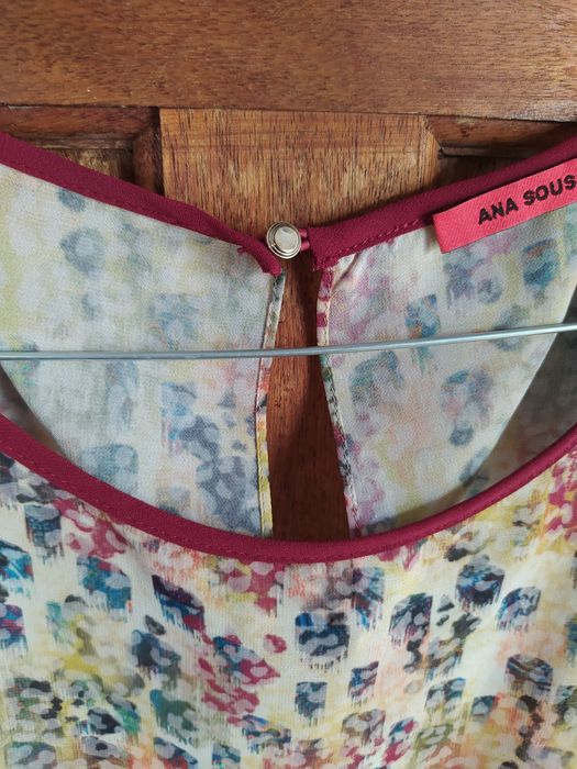 Blusa alças multicor marca Ana Sousa XL Nova