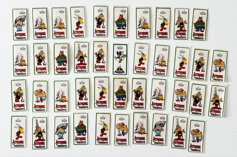 Zestaw Naklejek Asterix i Obelix – Retro Guma Neptun – Komiks Vintage