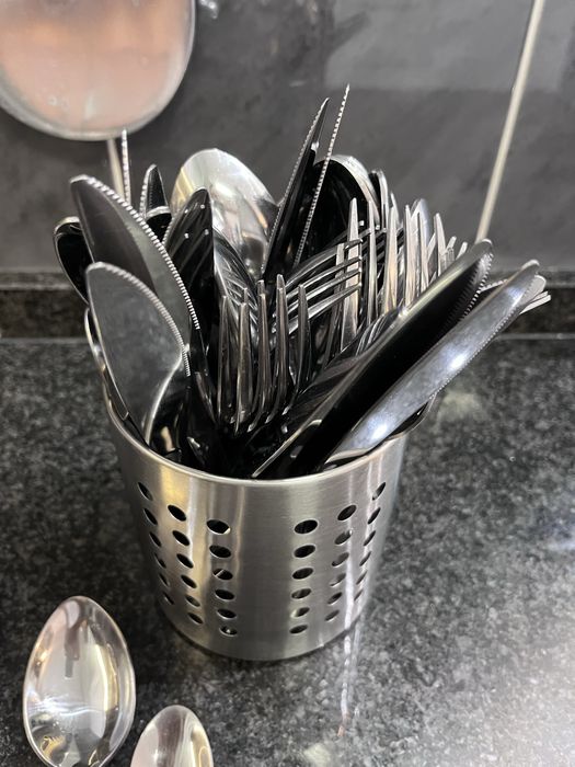 Talheres inox + Suporte