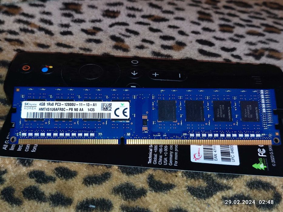 Оперативна пам'ять Hynix 8GB (4GBx2) DDR3 1600MHz (ПК) (dimm)