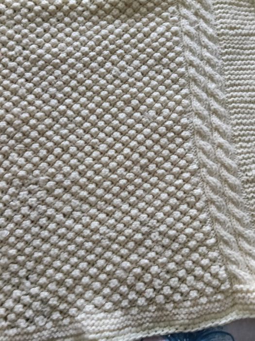 Manta amarela lã feita á mão