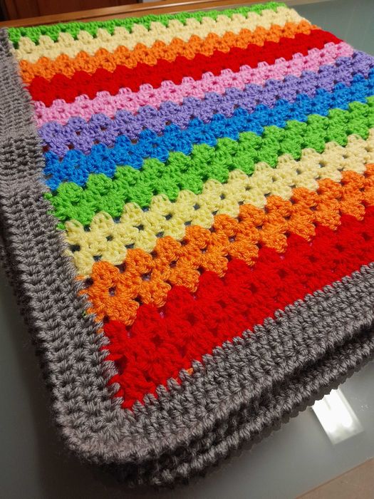 Manta crochê para bebé