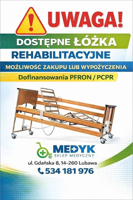 Łóżko rehabilitacyjne wypozyczenie
