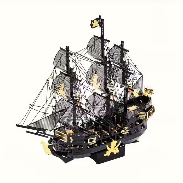 Металевий 3D конструктор Чорна Перлина. Корабель піратів 22 см