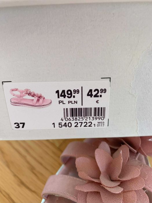 sandały dla dziewczynki Esprit rozmiar 37