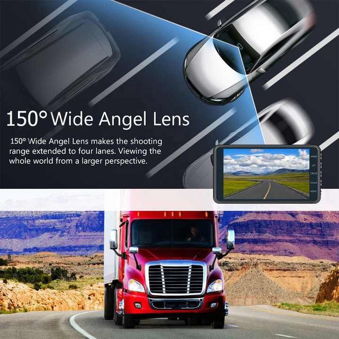 Dashcam câmara de vigilância automóvel + câmara traseira NOVO