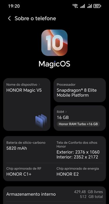 Honor Magic V5 16gb 512gb