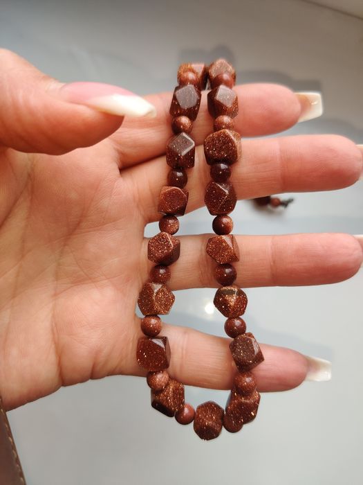 Бусы из натурального камня Авантюрин "золотой песок"  46 см ожерелье