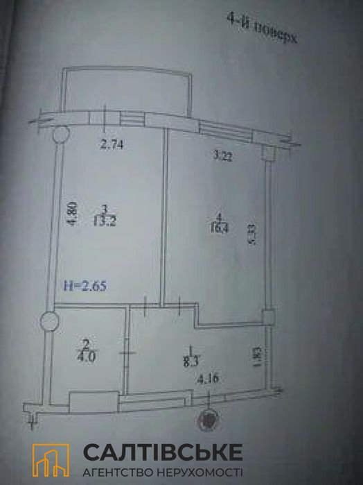 0117-МС Продам 1к квартиру 43м² в новострое ЖК Меридиан