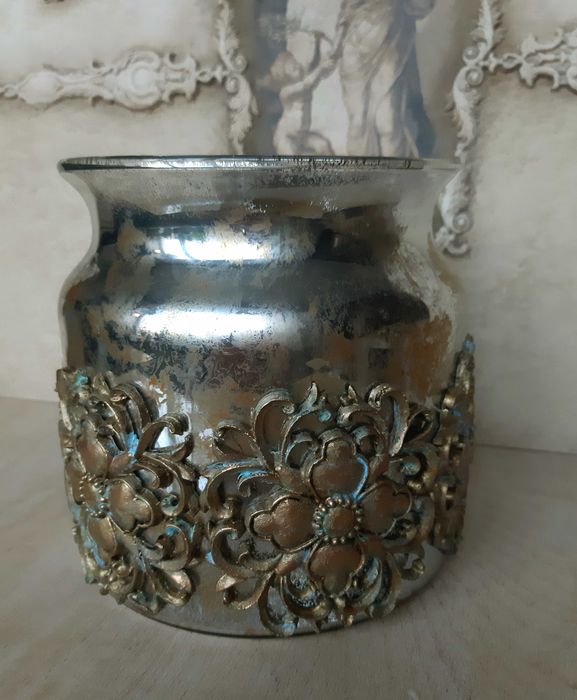 Ваза скляна для  різдва новорічна прикраса подарунок