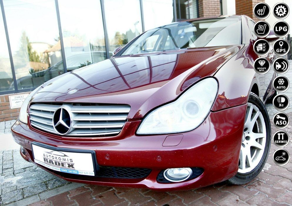 Mercedes-Benz CLS BiXenon|Skóry|Navi|2X Parktronic| Serwis|Bezwyp|LPG GAZ|Zarejestr.|