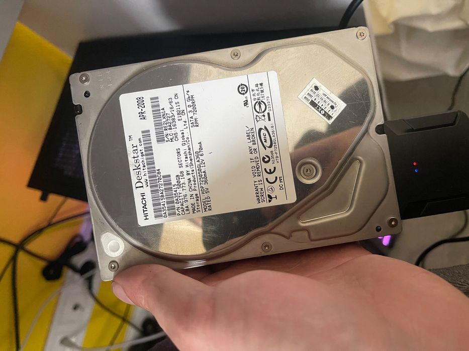 HDD 3.5 500GB Hitachi 7200rpm з тестами Винчестер жорсткий диск