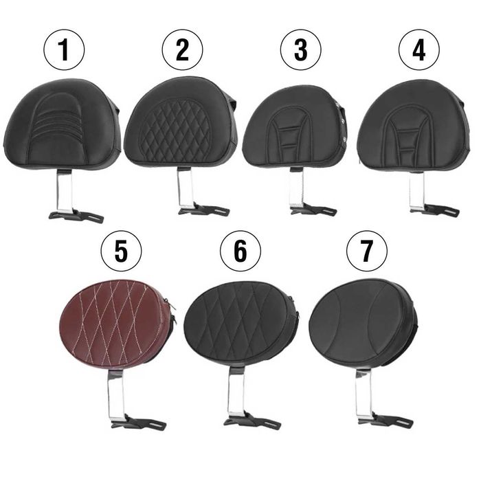 Encosto Condutor Harley Softail de 2007 a 2017 - Couro PU Preto