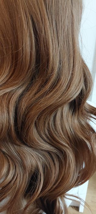 Peruka nowa brąz długie włosy