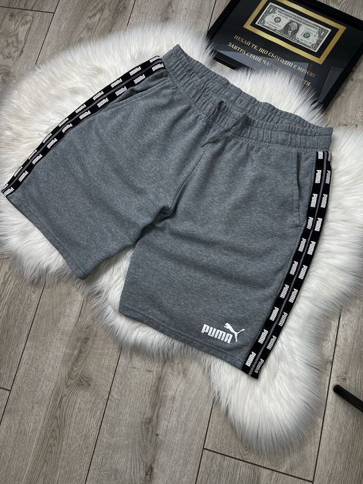 Shorts PUMA Essentials Tape Grey Оригинал | Мужские Шорты с лампасами L