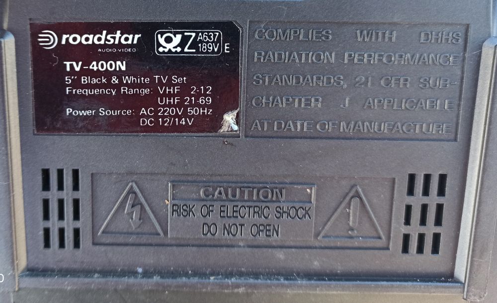 MINI TV Roadstar TV-400N