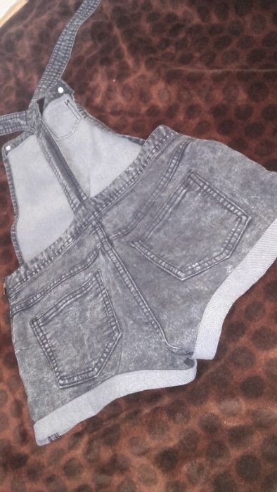 Ogrodniczki, spodenki jeansowe h&m STAN IDEALNY!!!
