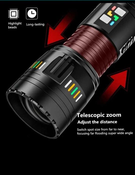 Вражаючий дальнобійний ліхтар-gt 61 з дальностю 1500 метрів