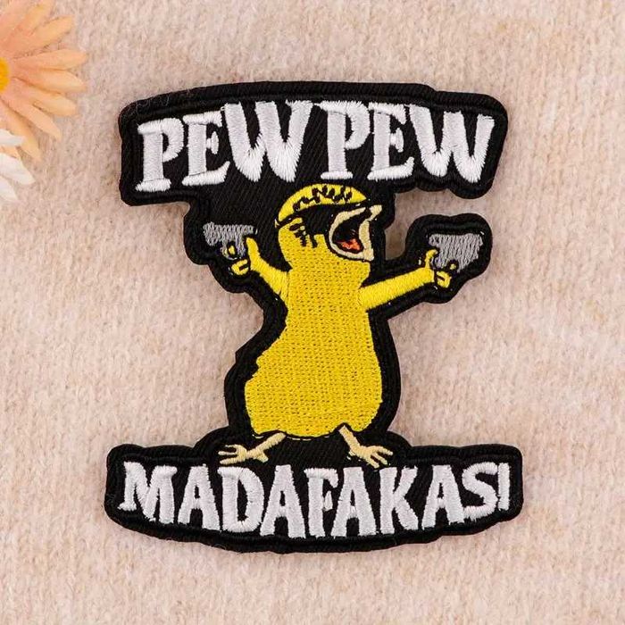 naszywka z kreskówek Pew Pew Madafakas termo