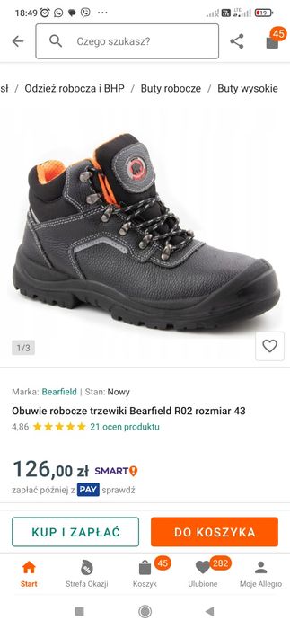 Buty robocze Bearfield rozmiar 42
