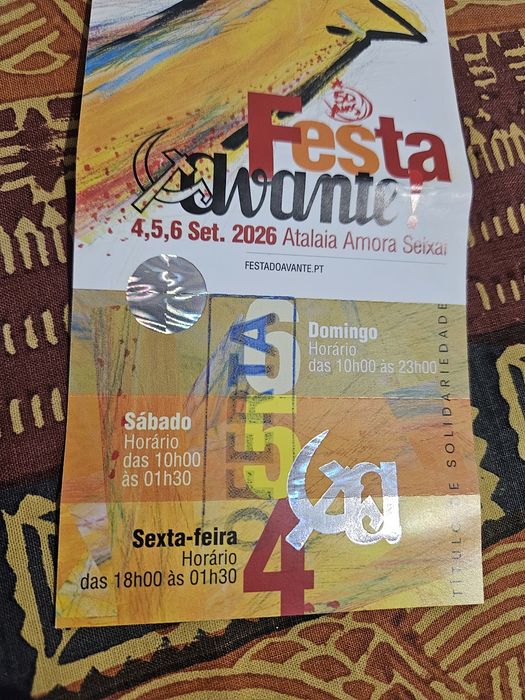 Bilhete 3 Dias Festa do Avante