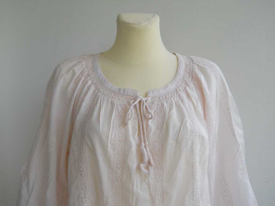 THE GARDEN collection H&M pastelowa Tunika haft Bawełna Ekologiczna