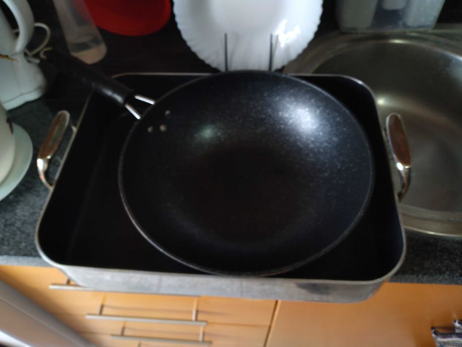 Assadeira em inox com teflon