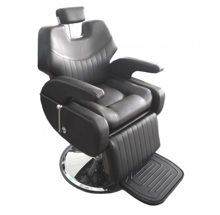 Кресло перукарське для барбершопа LONDON Elite чорне, коричневе