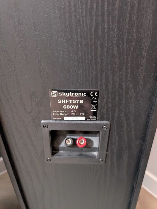 Zestaw nagłośnienia amplituner philips, subwoofer, głośniki skytronic.