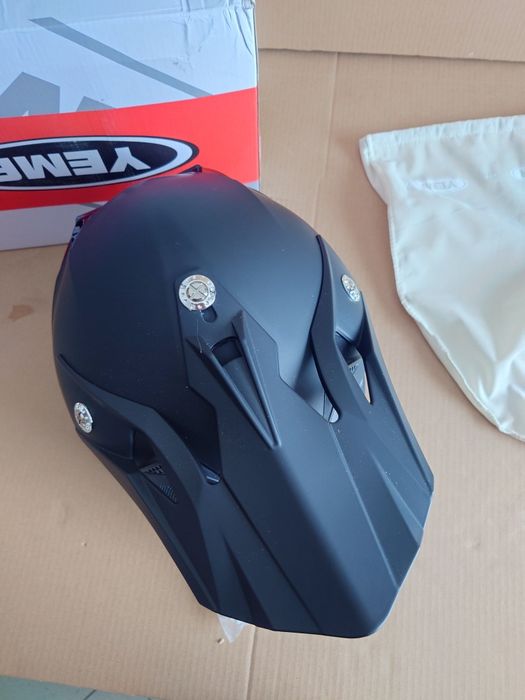 Kask krossowy na Quada Hulajnogę S 55-56 cm Czarny Lekki Fullface