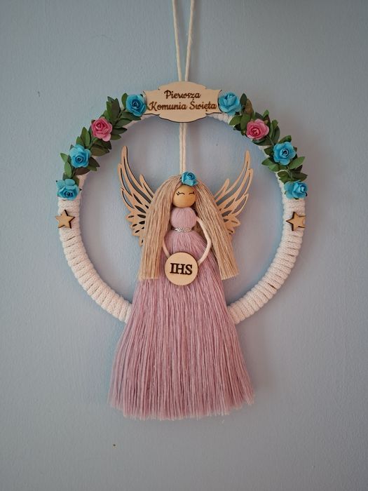 Pamiątka Pierwszej Komunii Świętej Handmade | Aniołek | Prezent Komunijny