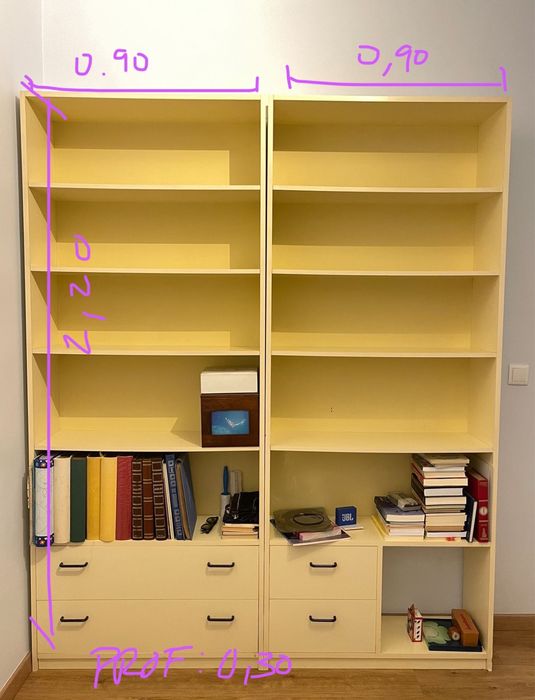 Estante com gavetas (quarto/ escritório/ sala)