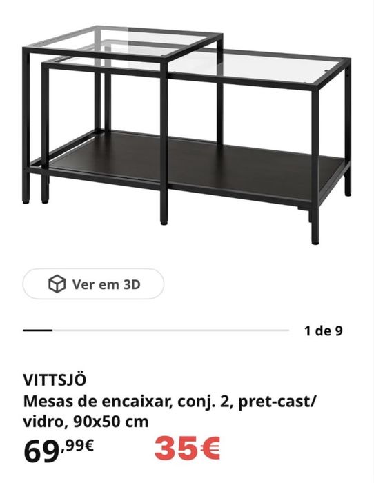 Vendo 2 mesas de encaixar 90x50 pela metade do preco