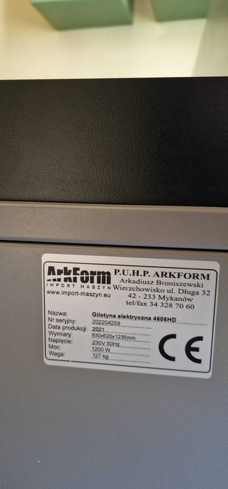 Gilotyna elektryczna do papieru 4606HD