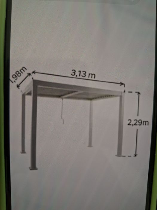 Pergola Bioclimâtica Naterial Clima Branca em Alumínio - 3,13m × 1,98m