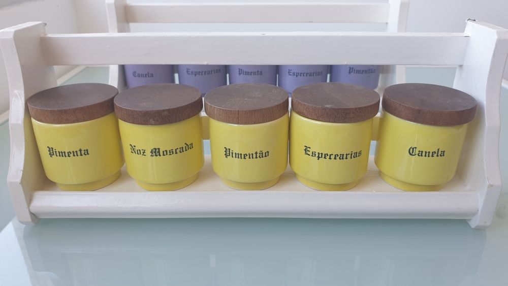 Yellow and Lilac Ceramic Spice Rack424682478707691521