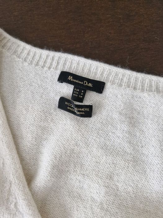 Sweter kremowy wełna kaszmir Massimo Dutti