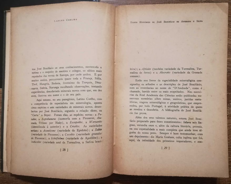 Elogio Histórico de José Bonifácio, 1942