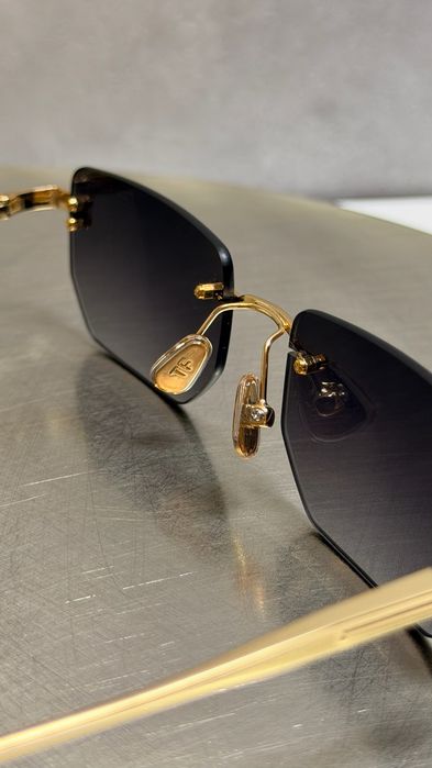 Сонцезахисні окуляри Tom Ford FT1355 Ethan золоті безоправні геометричні унісекс оригінал