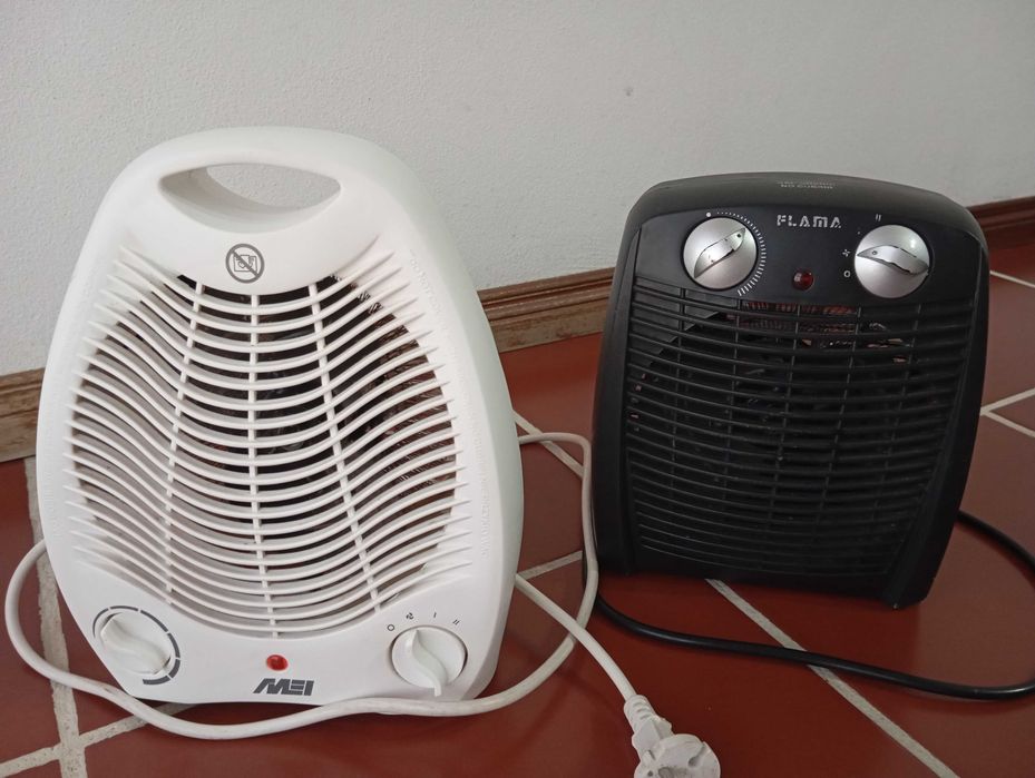 2 termoventiladores portáteis – MEI + FLAMA