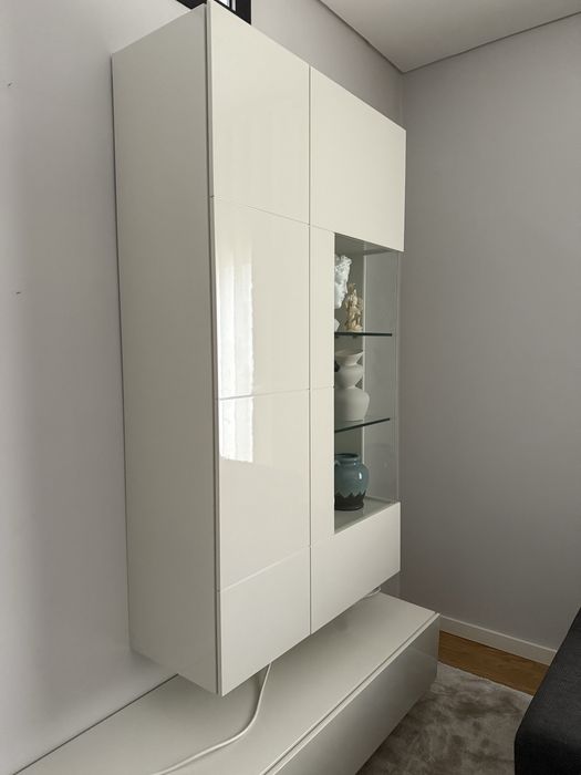 Móvel TV com painel e estante Evanyrouse