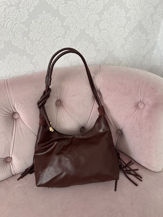 Тренд сумка с бахромой под замш