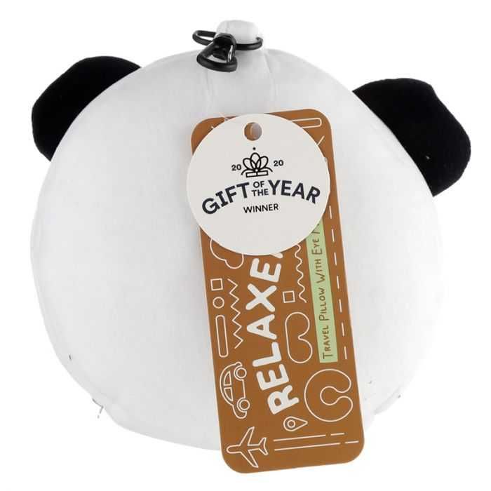 ALMOFADA DE VIAGEM E MÁSCARA PARA DORMIR RELAXEAZZZ - PANDA