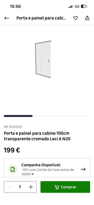 Cabine Duche Nova 1x80