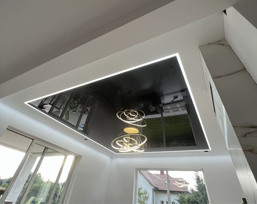 Sufity Napinane, Sufity Podświetlane , Linia Led ,Czarny , Fotonadruk