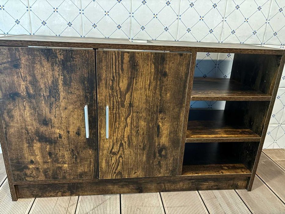 Móvel para lavatório WC, carvalho fumado, 90x29x55 cm - NOVO