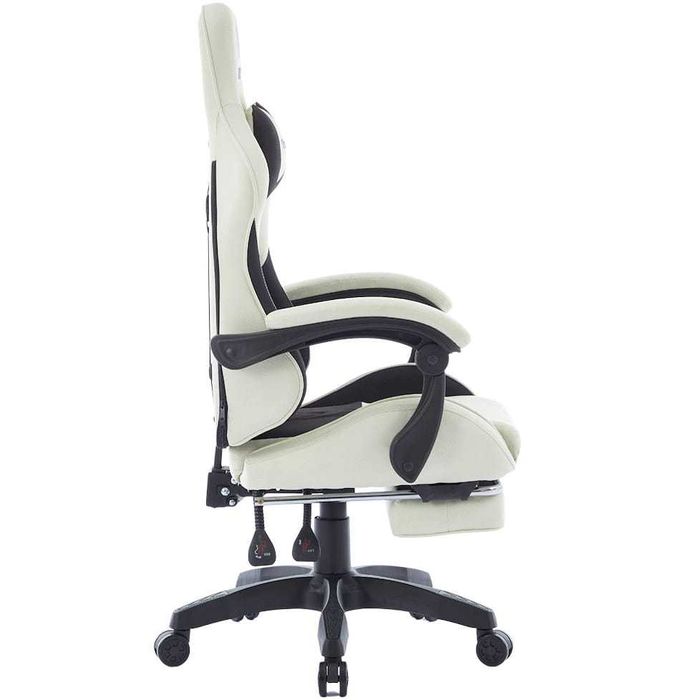 Fotel do biurka ThrustX Cream Tkanina Styl i Ergonomia Gaming
