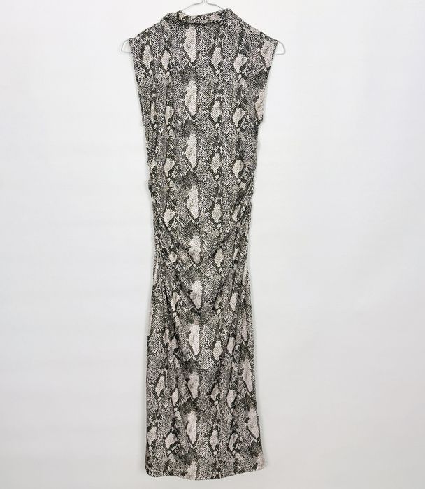 Sukienka midi w wężowy wzór bez rękawów S 36 H&M