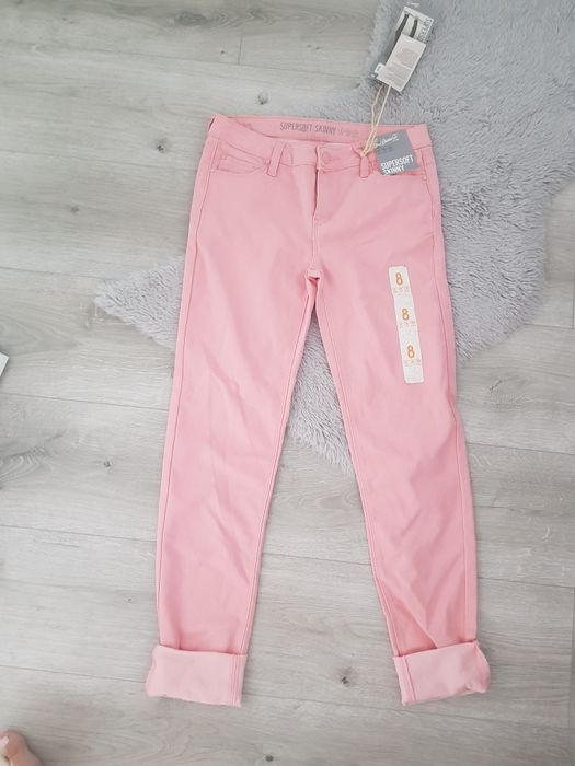 Jeansy różowe roz S