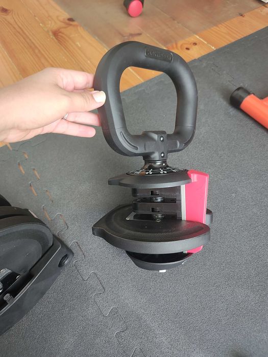 Kit de Pesos Ajustáveis 3 em 1 (20kg) Yourfit - Barra / Haltere / Kettlebell (Como Novo c/ Caixa)
